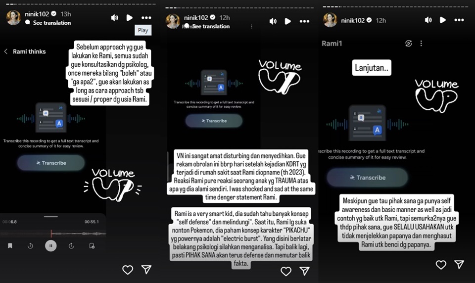 Rekaman Suara Ninik dan Sang Putra Rami